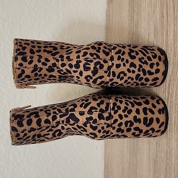 Bar III Gatlin Leopard Print Ankle Booties - Picture 11 of 14